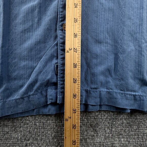 Tommy Bahama Striped Loop Short Sleeve 2XL Camp Silk Blue Beach Casual Men Shirt - Picture 4 of 11